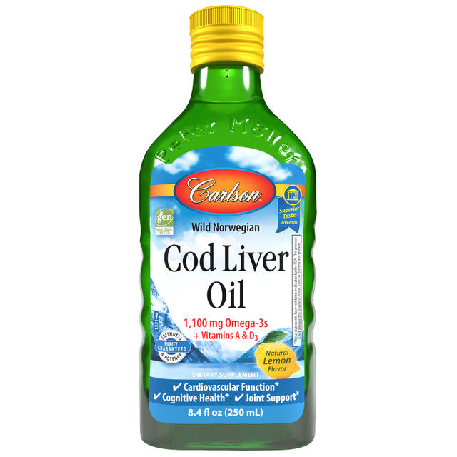 COD LIVER OIL LEMON 250ML CARLSON