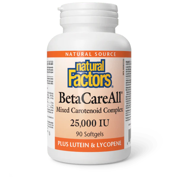 BETACAREALL 25,000IU 90 SOFTGELS NATURAL FACTORS
