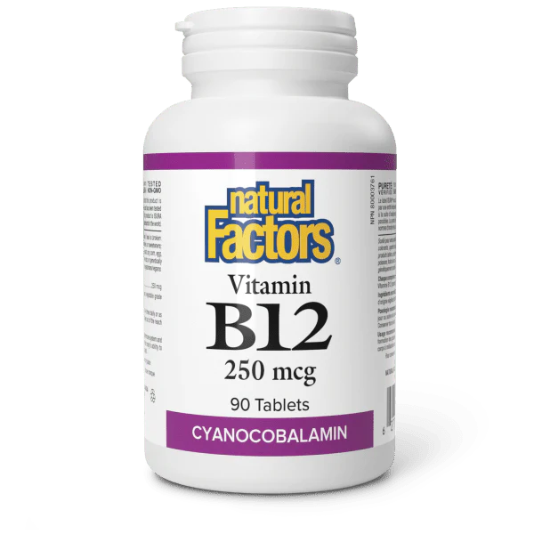 B12 250MCG 90TABS NATURAL FACTORS
