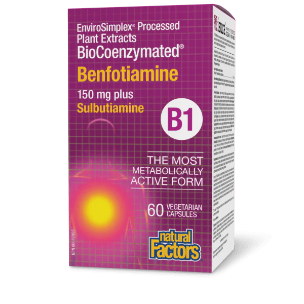 B1 BIOCOENZYMATED BENFOTIAMINE 150MG 60VCAP NATURAL FACTORS