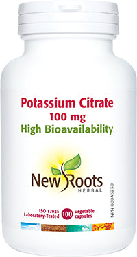 POTASSIUM CITRATE 100MG 100 VCAPS NEW ROOTS