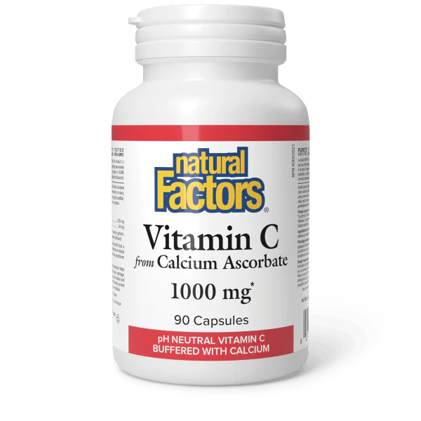 VITAMIN C CALCIUM ASCORBATE 1000MG 90CAPS NATURAL FACTORS