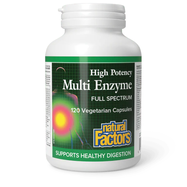 MULTI ENZYME HIGH POTENCY FULL SPECTRUM 120CAP NATURAL FACTORS