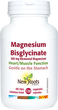 MAGNESIUM BISGLYCINATE 200MG 120 CAPS NEW ROOTS