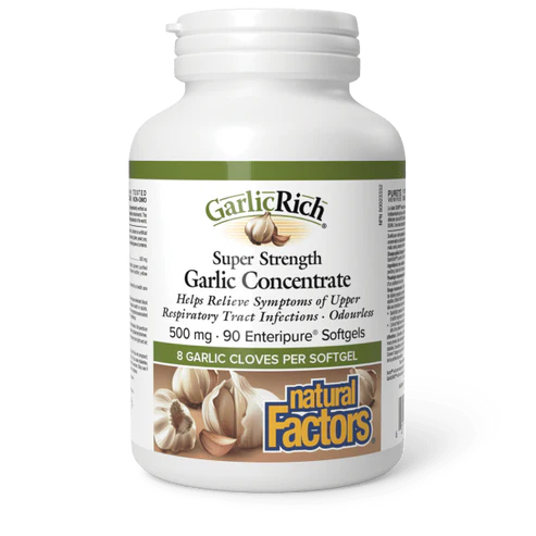 GARLIC RICH SUPER STRENGTH 500MG 90CAP NATURAL FACTORS