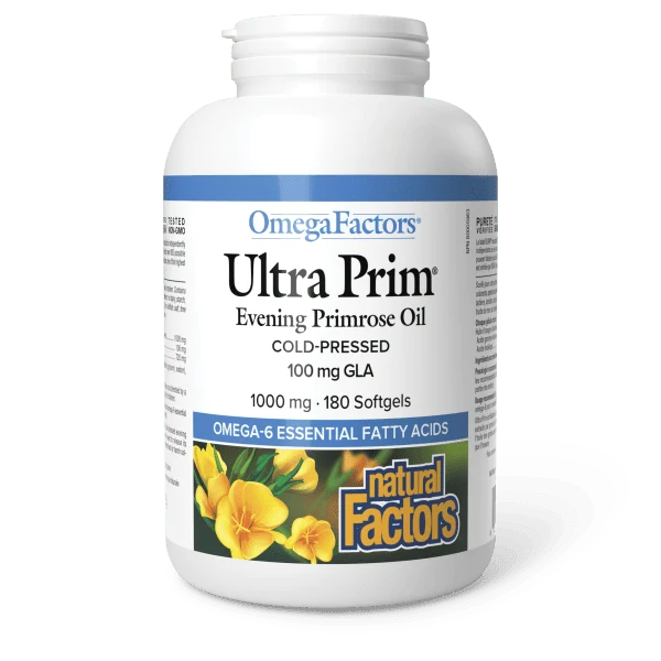 ULTRA PRIM EVENING PRIMROSE OIL 1000MG 180SG NATURAL FACTORS