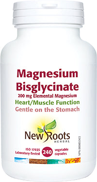 MAGNESIUM BISGLYCINATE 200MG 240 CAPS NEW ROOTS