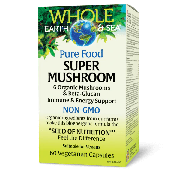 WHOLE EARTH & SEA SUPER MUSHROOM 60VCAP NATURAL FACTORS