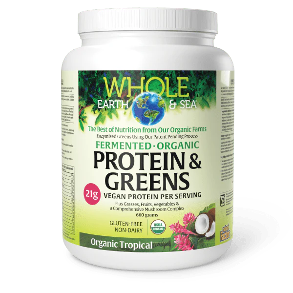 WHOLE EARTH & SEA PROTEIN & GREENS TROPICAL 660GR NATURAL FACTORS