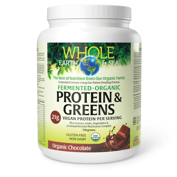 WHOLE EARTH & SEA PROTEIN & GREENS CHOCOLATE 710GR NATURAL FACTORS