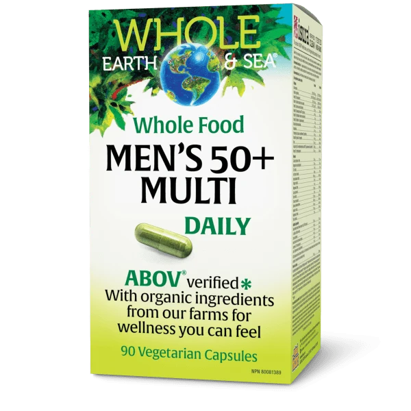 WHOLE EARTH & SEA MEN'S 50+ MULTI 90VCAP NATURAL FACTORS