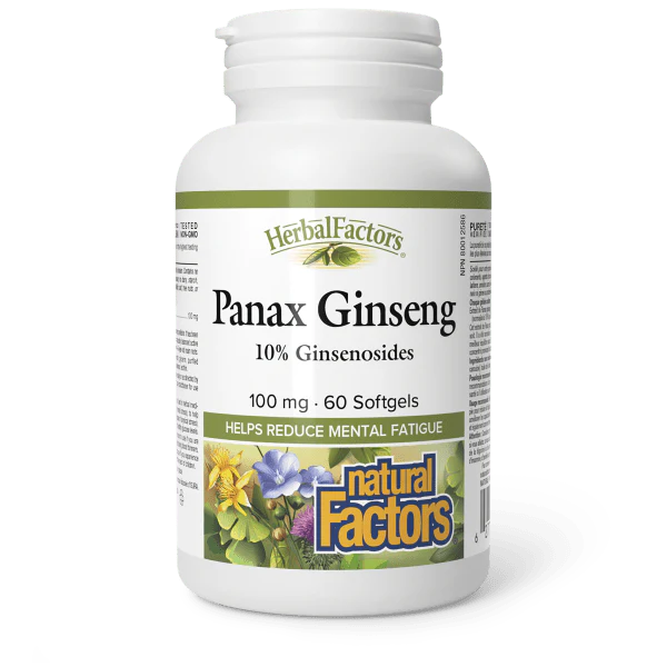 PANAX GINSENG 100MG 60SG NATURAL FACTORS