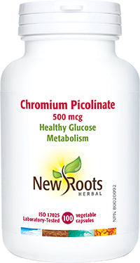 CHROMIUM PICOLINATE 500MCG 100 CAP NEW ROOTS