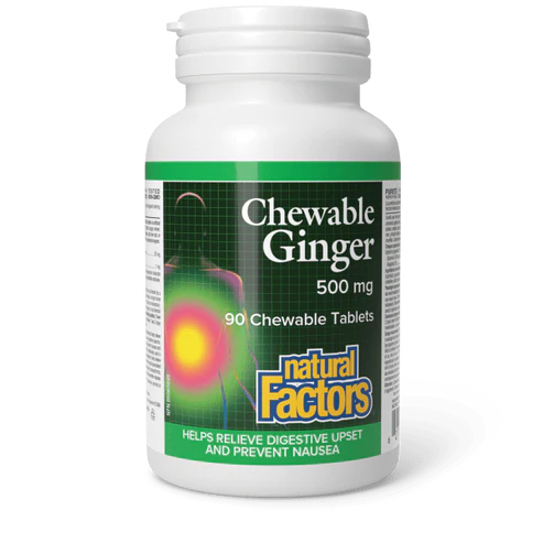 CHEWABLE GINGER 500MG 90TAB NATURAL FACTORS