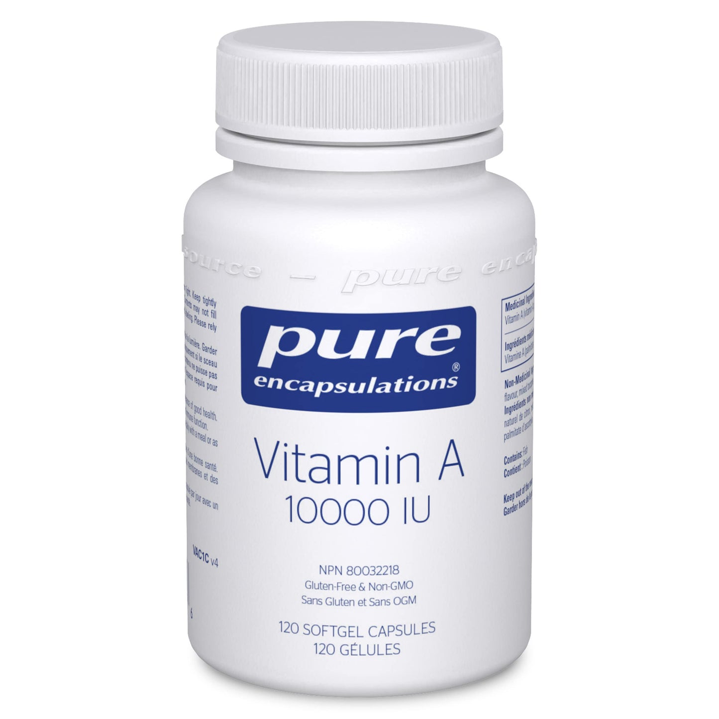 VITAMIN A 10,000IU 120SG PURE ENCAPSULATIONS