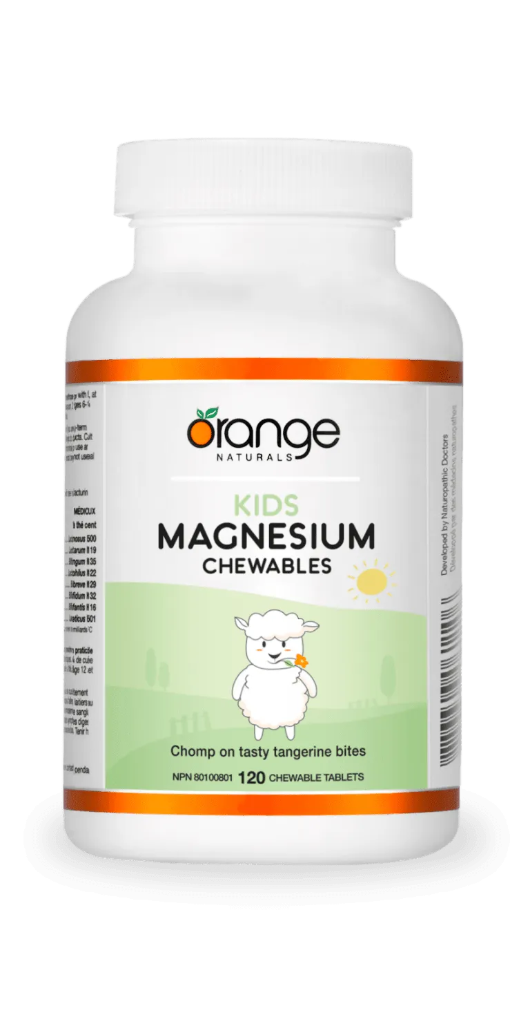 KIDS MAGNESIUM 50G 120 CHEW TABS ORANGE NATURALS