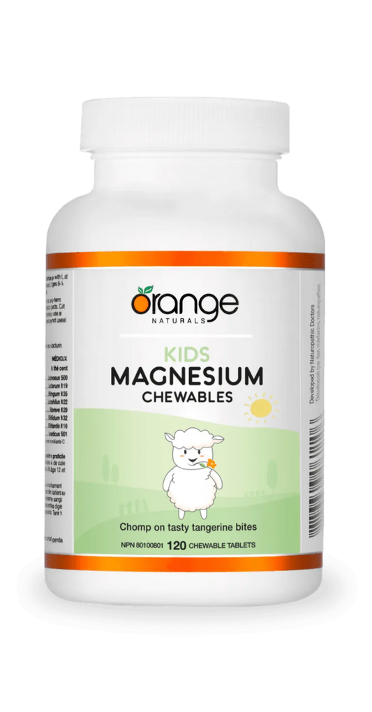 KIDS MAGNESIUM 50G 120 CHEW TABS ORANGE NATURALS