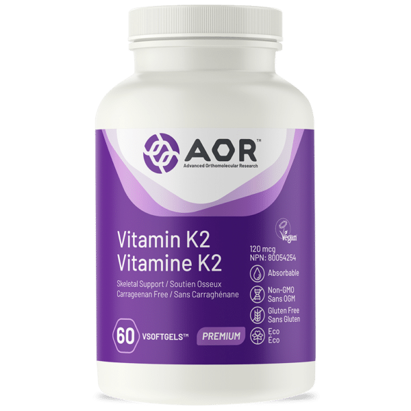 VITAMIN K2 120MCG 60CAP AOR