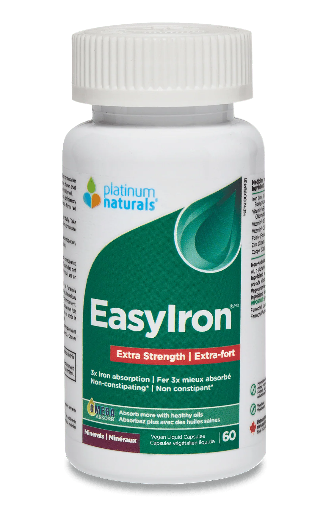 EASYIRON EXTRA STRENGTH 45MG 78 CAPS PLATINUM NATURALS