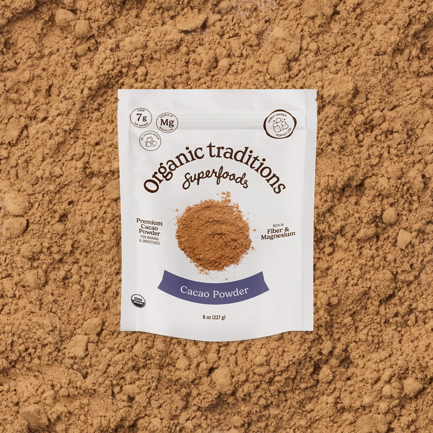 CACAO POWDER ORGANIC 227GR ORGANIC TRADITIONS
