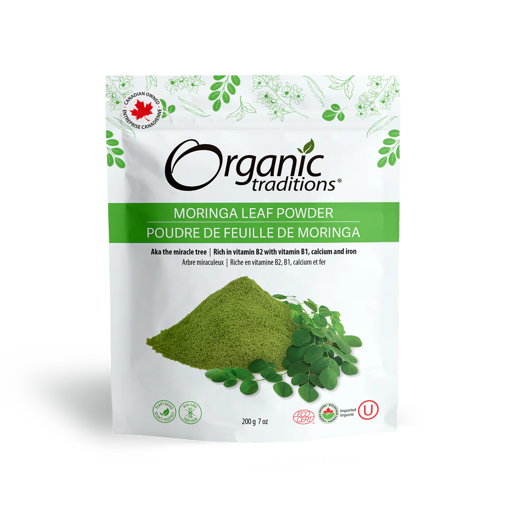 MORINGA LEAF P0WDER 200GR ORGANIC TRADITIONS