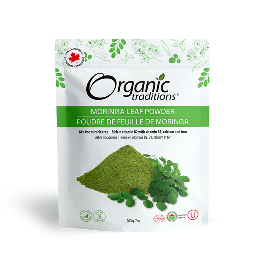 MORINGA LEAF P0WDER 200GR ORGANIC TRADITIONS