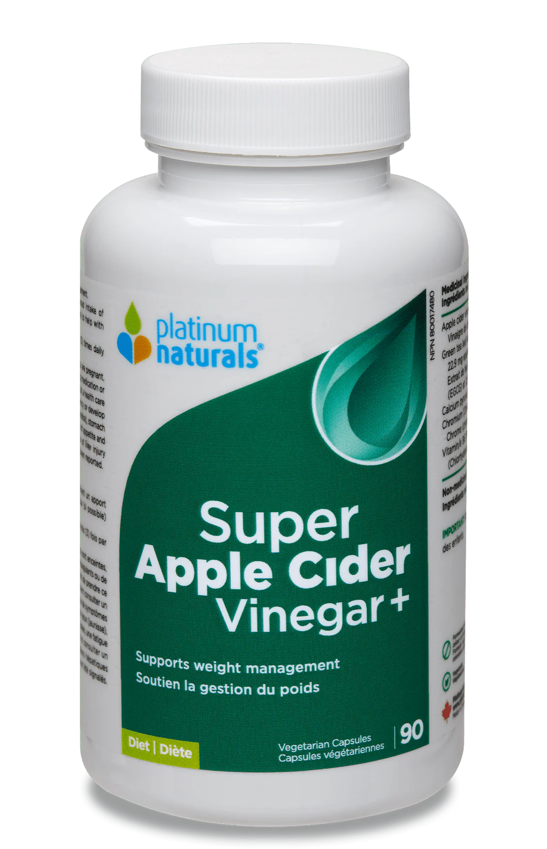 SUPER APPLE CIDER VINEGAR+ 90 CAPS PLATINUM NATURALS