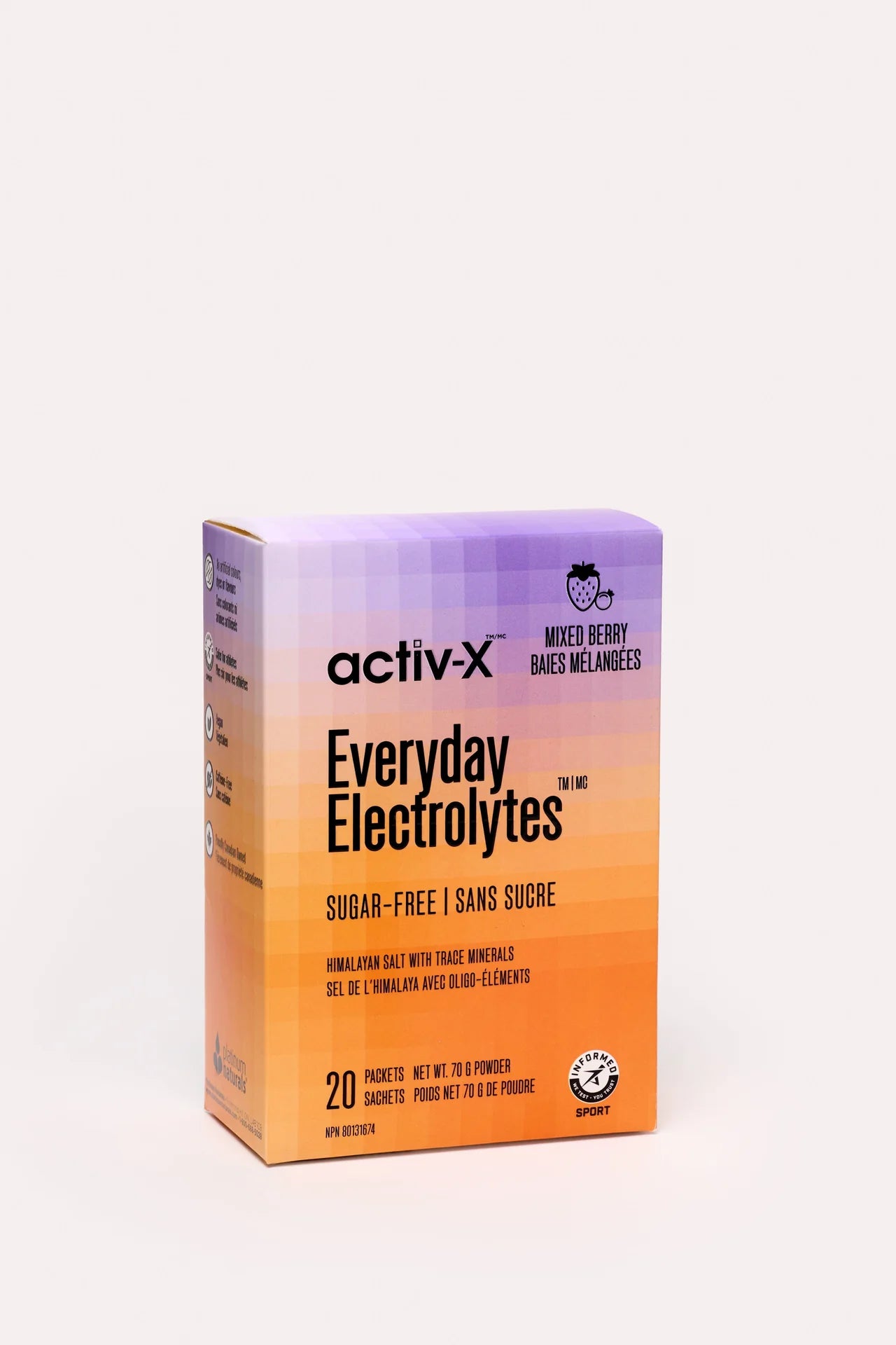 ACTIVX ELECTROLYTES MIXED BERRY 20 SACHET PLATINUM NATURALS