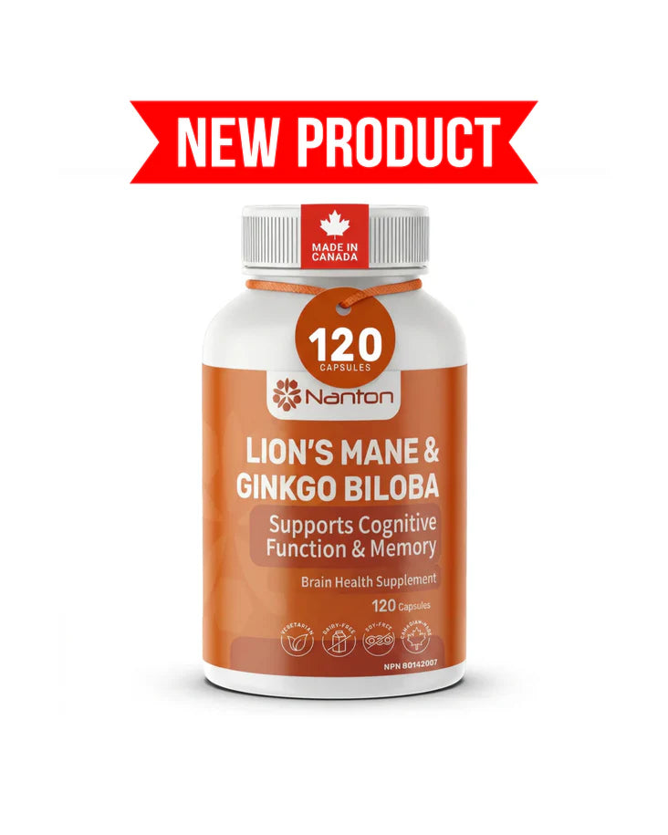 LION'S MANE & GINKGO BILOBA 120CAPS NANTON NUTRACEUTICALS