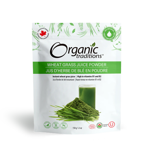 WHEATGRASS JUICE POWDER 150GR ORGANIC TRADITIONS