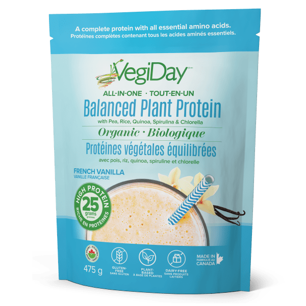 ALL-IN-ONE BALANCED PLANT PROTEIN FRENCH VANILLA 475G VEGIDAY
