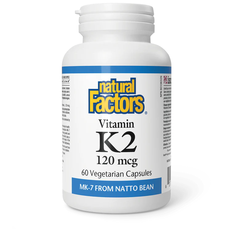 VITAMIN K2 120MCG 60VCAP NATURAL FACTORS