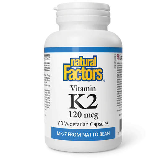 VITAMIN K2 120MCG 60VCAP NATURAL FACTORS