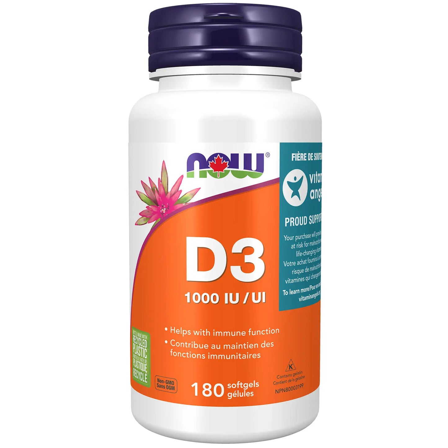VITAMIN D3 1000IU 360SGS NOW