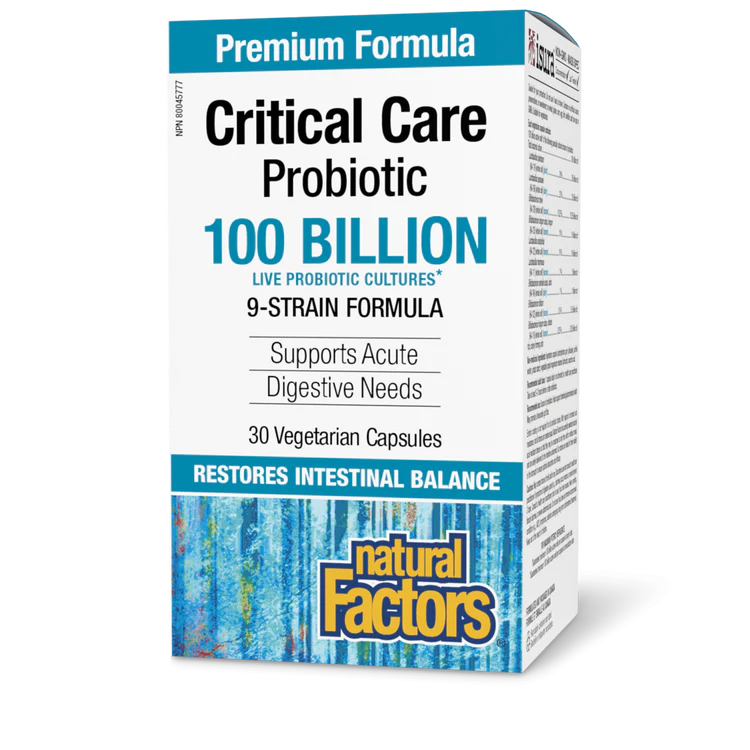 CRITICAL CARE PROBIOTIC 100BIL 30CAP NATURAL FACTORS