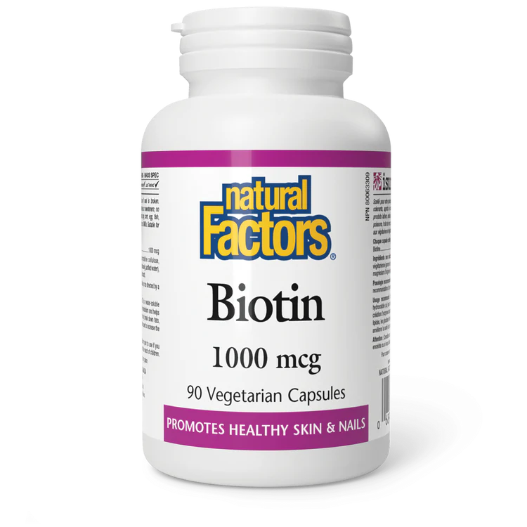 BIOTIN 1000MCG 90VCAPS NATURAL FACTORS