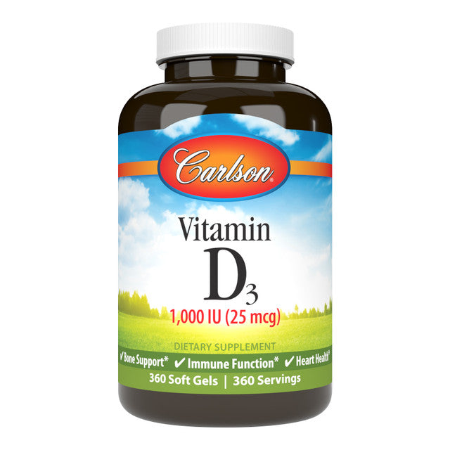VITAMIN D 1000IU 360 SOFT GEL CARLSON