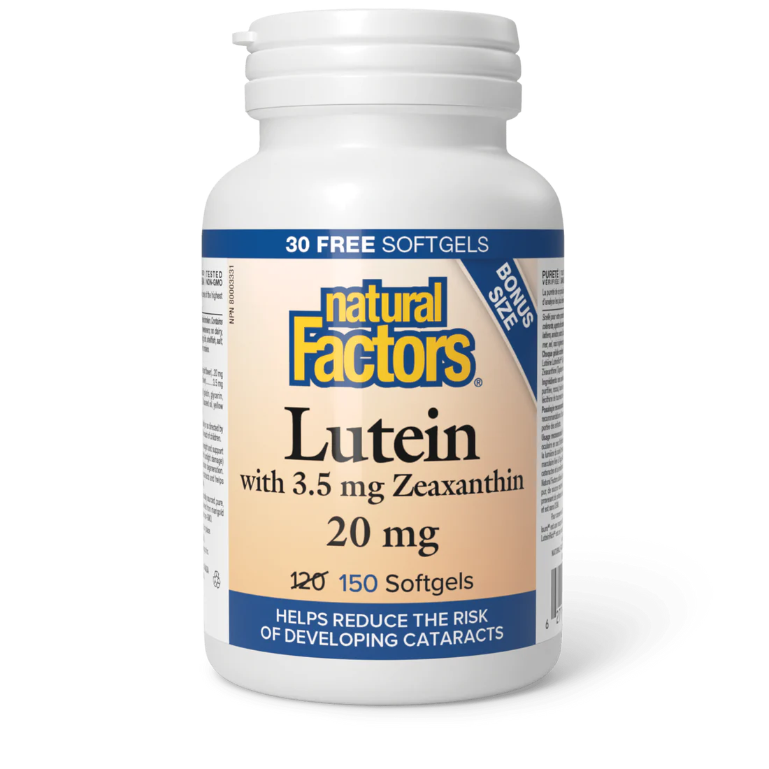 LUTEIN 20MG 150SG NATURAL FACTORS
