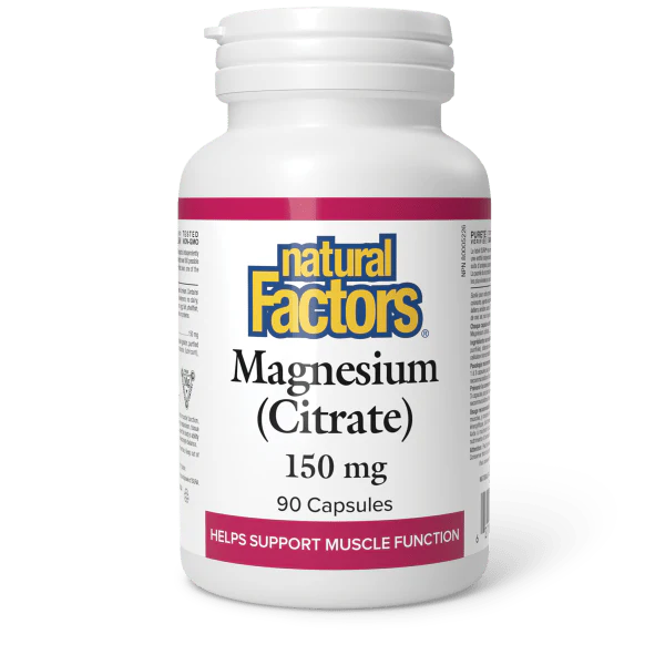 MAGNESIUM CITRATE 150MG 90CAPS NATURAL FACTORS