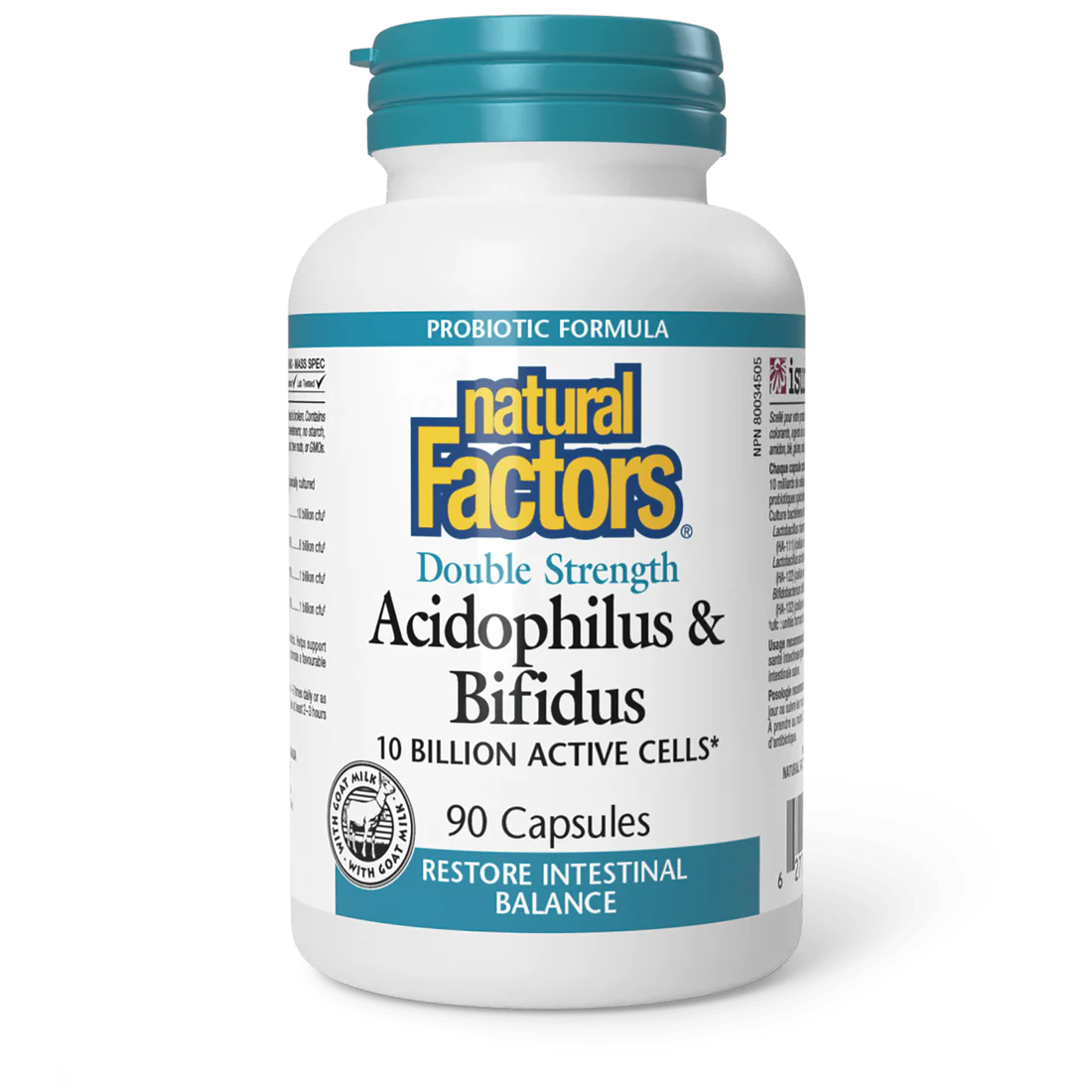 ACIDOPHILUS & BIFIDUS 10BILLON 90CAP NATURAL FACTORS