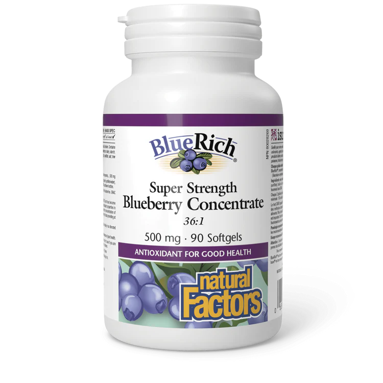 BLUERICH BLUEBERRY 90CAPS NATURAL FACTORS
