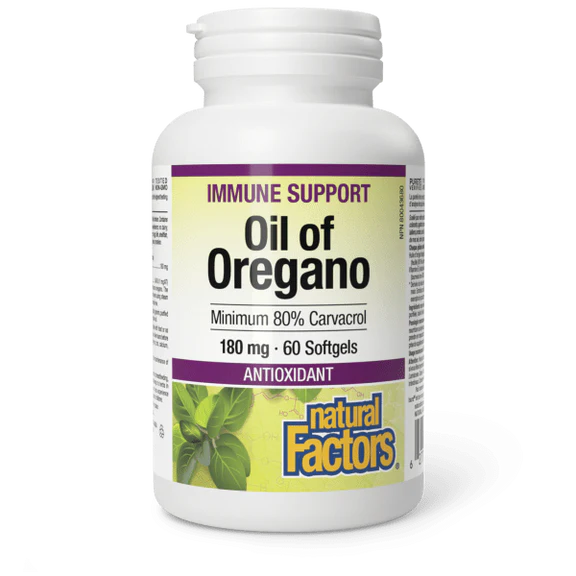 OIL OF OREGANO 180MG 60 SOFTGELS NATURAL FACTORS