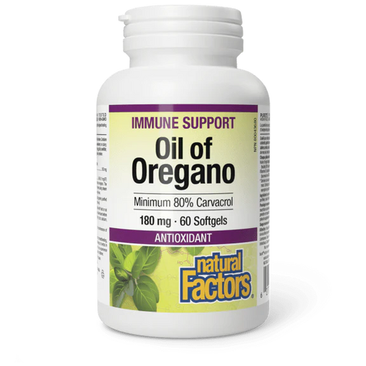 OIL OF OREGANO 180MG 60 SOFTGELS NATURAL FACTORS