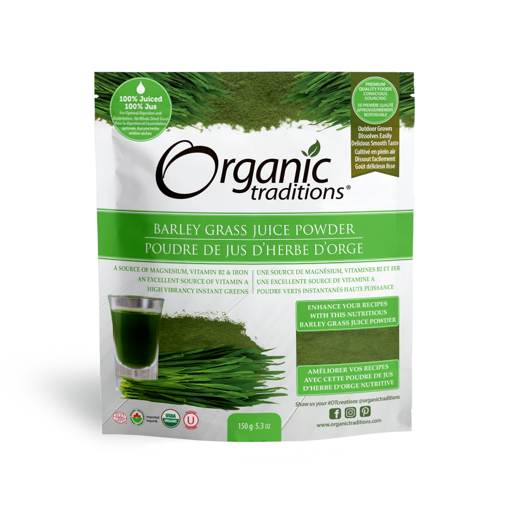 BARLEY GRASS POWDER 150G ORGANIC TRADITIONS