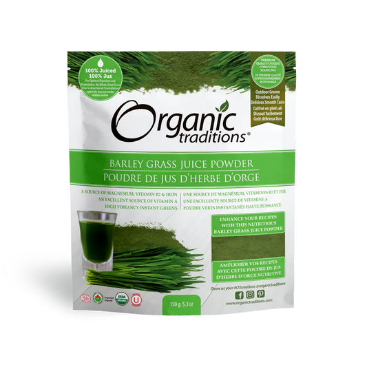 BARLEY GRASS POWDER 150G ORGANIC TRADITIONS