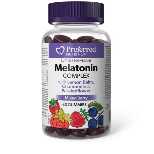 MELATONIN COMPLEX 60 GUMMIES PREFERRED NUTRITION