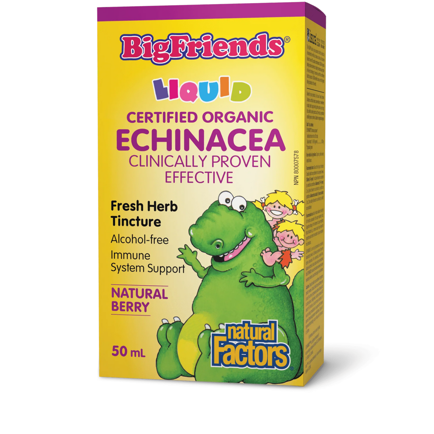 BIG FRIENDS ECHINACEA ALC. FREE 50ML NATURAL FACTORS