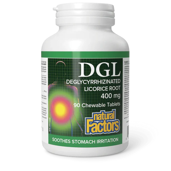 DGL 400MG 90 CHEW TABS NATURAL FACTORS