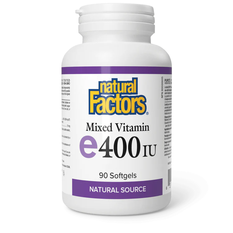 VIT E 400IU MIXED 180SFGLS NATURAL FACTORS