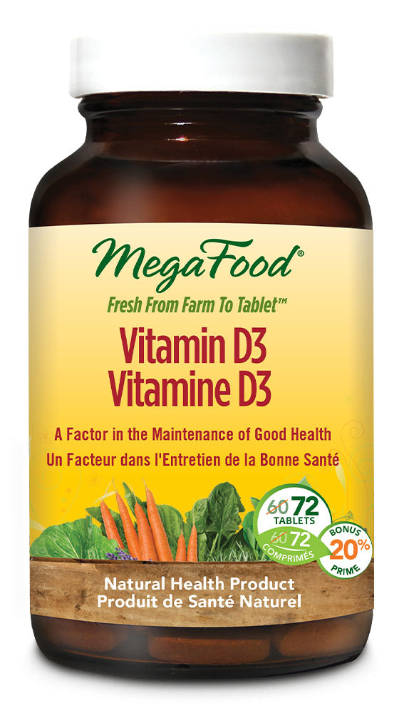 VIT D3 BONUS 72 TABS MEGAFOOD